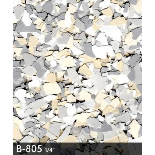 B-805 Welsch 1/4″ Epoxy Chips | White, Yellow & Grey Flakes | Concrete Floor Supply